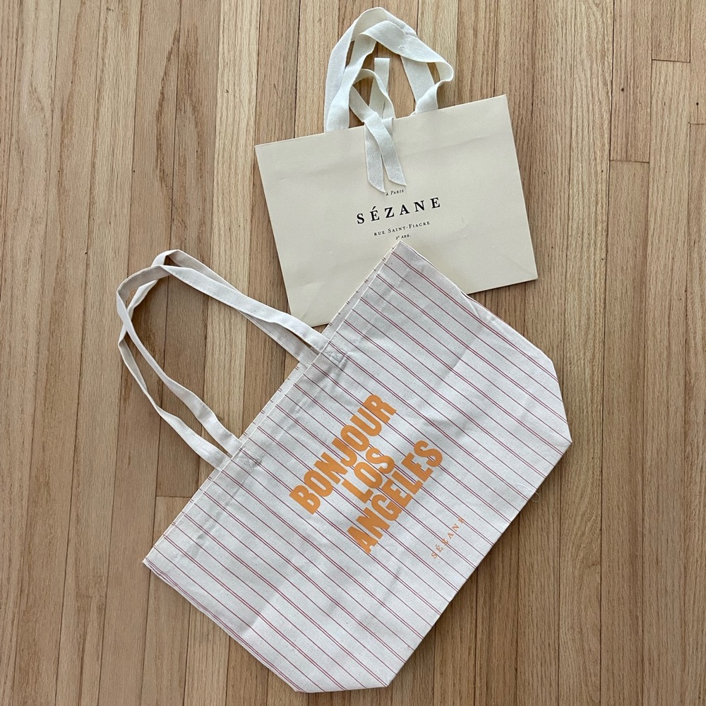 NWOT Sezane Bonjour Los Angeles Tote